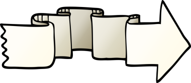 bir insan tarafından çizilmiş vektör gradyan çizim karikatür sancak oku