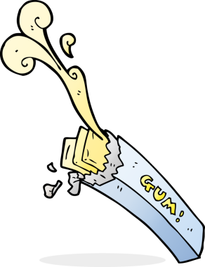 Bir insan tarafından çizilmiş serbest çizim sakız.