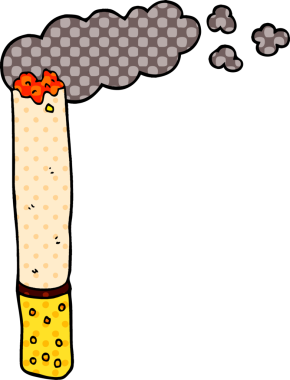 Bir insan tarafından çizilmiş karalama sigarası.