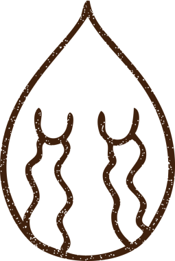 Ağlayan Kan Damlası Kömürü Bir insan tarafından çizilmiş