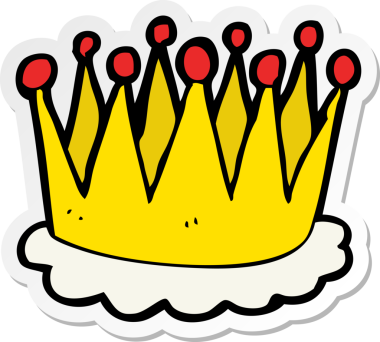 Bir insan tarafından çizilmiş bir karikatür tacı.