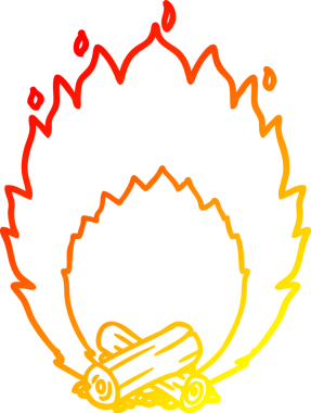 Bir insanın çizdiği karikatür çiziminin sıcak gradyanı.