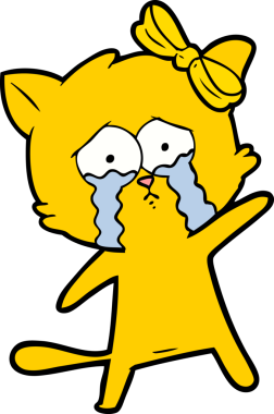 Bir insan tarafından çizilmiş çizgi film kedisi.