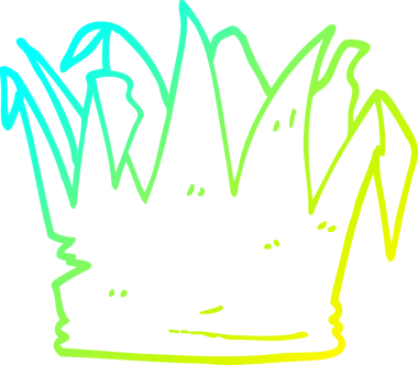 Bir insan tarafından çizilmiş bir çizgi filmin soğuk gradyan çizimi.