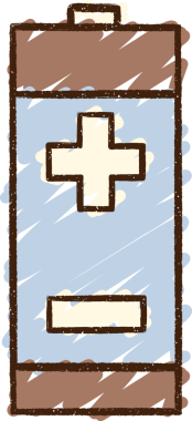 Bir insan tarafından çizilmiş pil tebeşiri.