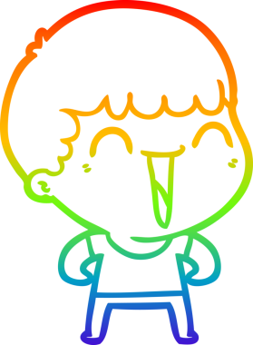 Bir insan tarafından çizilmiş mutlu bir adamın çizgi çizimi.