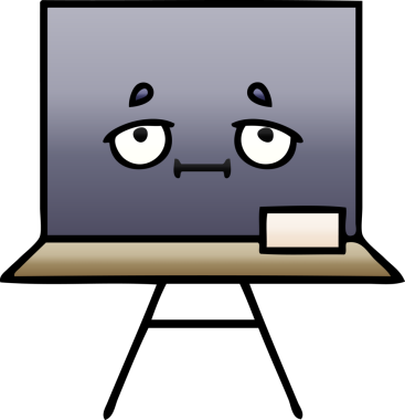 Bir insan tarafından çizilmiş bir karatahtanın gölgelenmiş gradyanı