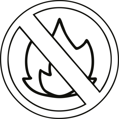 Bir insan tarafından çizilen ateş olmayan tabelanın çizgi çizimi