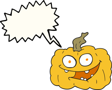 Bir insan tarafından çizilmiş serbest konuşma balkabağı karikatürü.