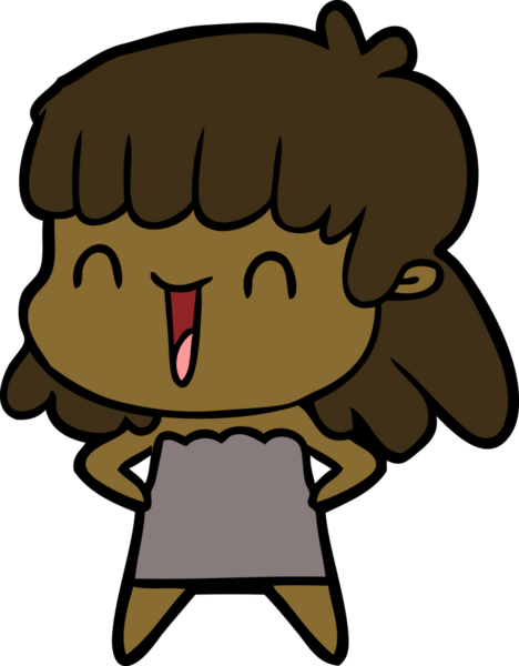 Bir insan tarafından çizilmiş karikatür kadın.