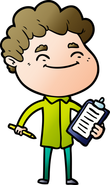 Bir insan tarafından çizilmiş çizgi film dostu bir adam.