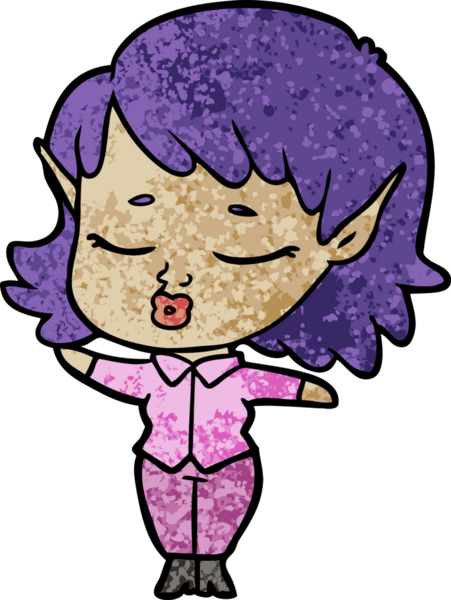 Bir insan tarafından çizilmiş güzel elf kızı.