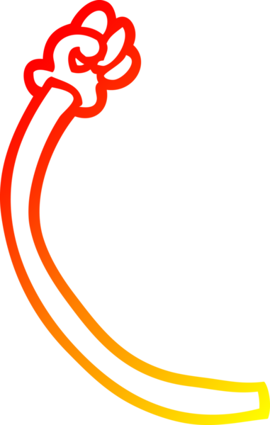 Bir insan tarafından çizilen çizgi filmin sıcak gradyan çizimleri.