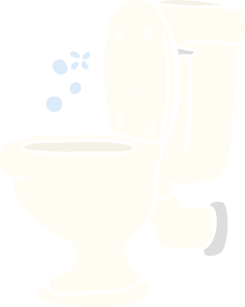 Bir insan tarafından çizilmiş tuvaletin düz renk çizimi