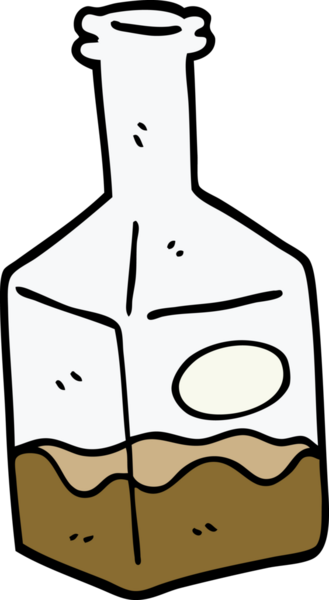 Bir insan tarafından çizilmiş sürahide karalama içeceği.