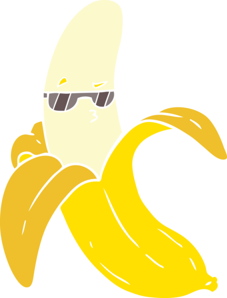 Bir insan tarafından çizilmiş düz renkli çizgi film muzuName