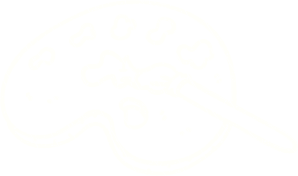 Bir insan tarafından çizilen sanatçı Pallette Tebeşiri