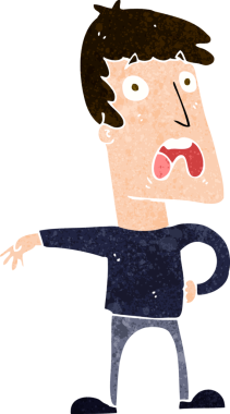 Bir insan tarafından çizilmiş, şikayet eden bir karikatür.