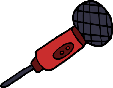 Bir insan tarafından çizilmiş karalama mikrofonu.