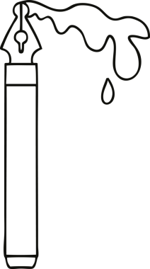 Bir insan tarafından çizilmiş garip çizgi film mürekkebi.