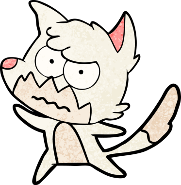 Bir insan tarafından çizilmiş bir tilki.