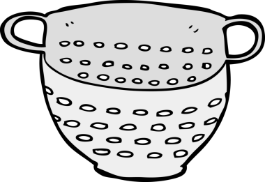 bir insan tarafından çizilmiş karikatür süzgeci