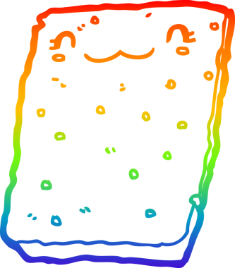 gökkuşağı gradyan çizimi bir insan tarafından çizilmiş bir çizgi film bisküvisi
