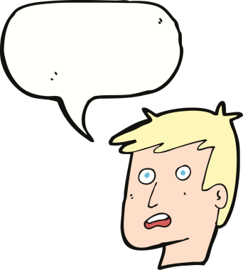 bir insan tarafından çizilmiş konuşma baloncuklu mutsuz bir yüz.