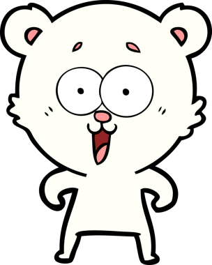 Bir insan tarafından çizilmiş kutup ayısı karikatürü