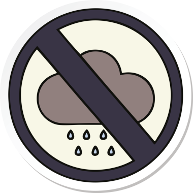 Bir insan tarafından çizilmiş şirin bir fırtına bulutu çıkartması.