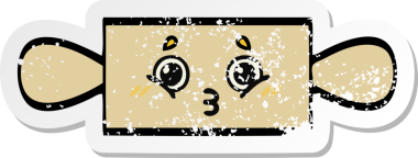 Bir insanın çizdiği yuvarlak bir karikatür iğnesinin sıkıntılı çıkartması.