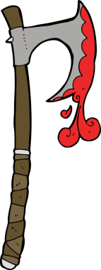 Bir insan tarafından çizilmiş viking baltası.