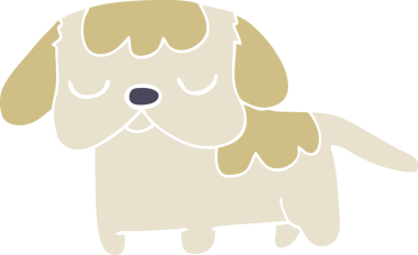 Bir insan tarafından çizilmiş şirin düz renkli karikatür.