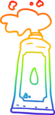 gökkuşağı gradyan çizgi çizimi bir insan tarafından çizilmiş bir boya tüpü