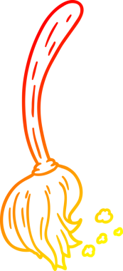 Bir insan tarafından çizilmiş çizgi film paspasının sıcak gradyan çizimi