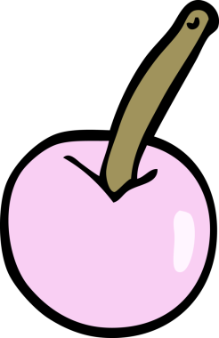 Bir insan tarafından çizilmiş karalama kirazı.