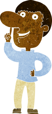 Bir insan tarafından çizilmiş bir fikri olan çizgi film adamı.