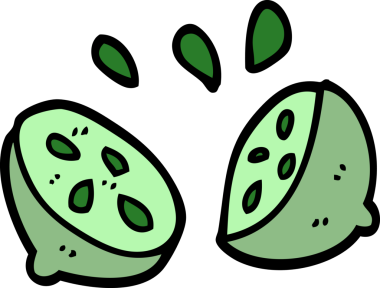 Bir insan tarafından çizilmiş yarım limon karalaması.