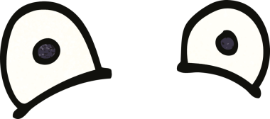 Bir insan tarafından çizilmiş karalamalı gözler.