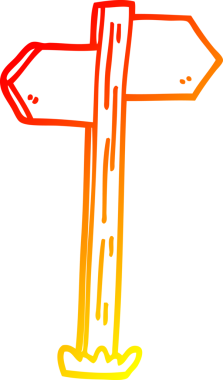 Bir insan tarafından çizilmiş bir çizgi filmin sıcak gradyan çizimi.