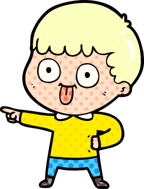 Bir insan tarafından çizilmiş çizgi film adamı.