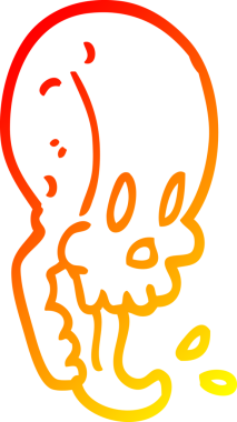 Bir insan tarafından çizilmiş bir çizgi filmin sıcak çizgi çizimi.