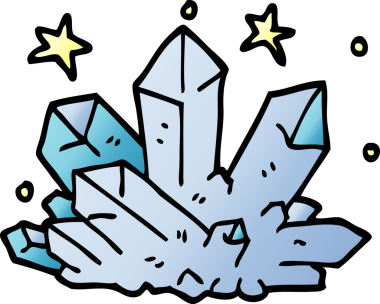 Bir insan tarafından çizilmiş karalama kristali.