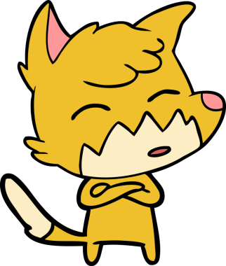 bir insan tarafından çizilmiş tilki çizgi filmi