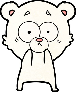 Bir insan tarafından çizilmiş kutup ayısı karikatürü