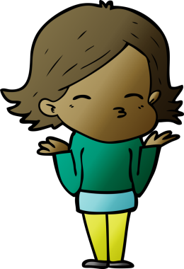 Bir insan tarafından çizilmiş, kafası karışık bir kadın.