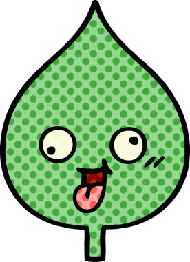 bir insan tarafından çizilmiş dışavurumsal yaprağın çizgi roman tarzı