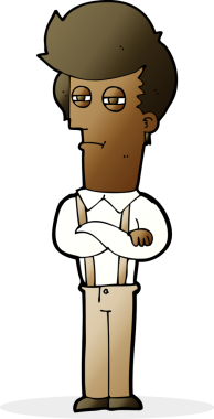 Bir insan tarafından çizilmiş rahatsız bir adam.