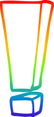 Bir insan tarafından çizilmiş bir çizgi film ünlem işaretinin çizimi.