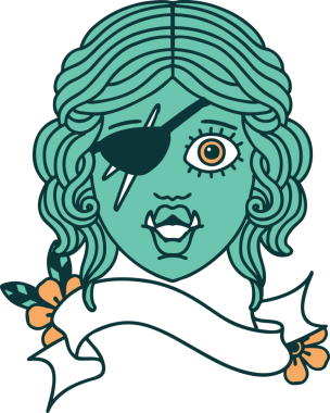 Retro Dövme Biçimli Ork karakteri bir insan tarafından çizilmiş